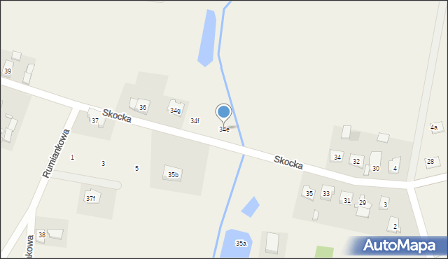 Potrzanowo, Skocka, 34e, mapa Potrzanowo