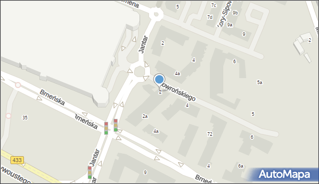 Poznań, Skowrońskiego Wojciecha, 2, mapa Poznania