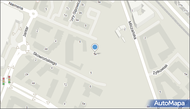 Poznań, Skowrońskiego Wojciecha, 5a, mapa Poznania