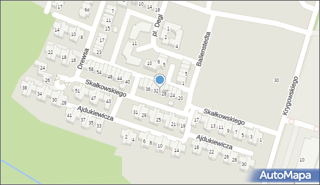 Poznań, Skałkowskiego Adama, 30, mapa Poznania