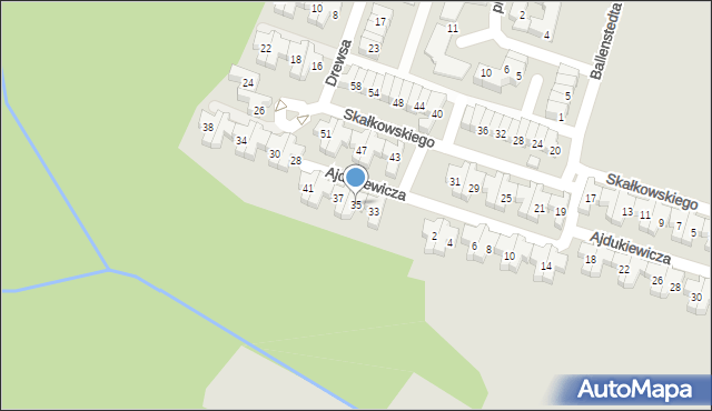 Poznań, Skałkowskiego Adama, 35, mapa Poznania