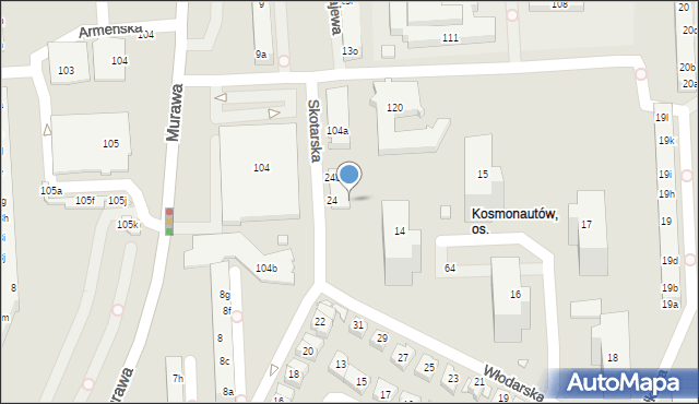 Poznań, Skotarska, 24c, mapa Poznania