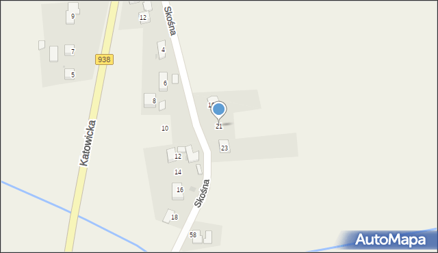 Pruchna, Skośna, 21, mapa Pruchna