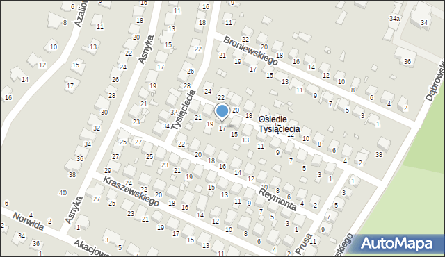 Prudnik, Skłodowskiej-Curie Marii, 17, mapa Prudnik