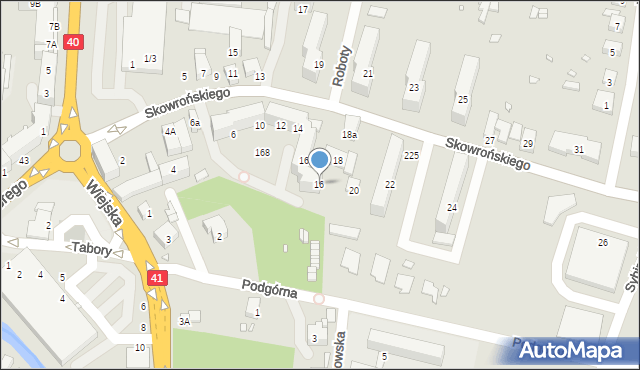 Prudnik, Skowrońskiego, ks., 16, mapa Prudnik