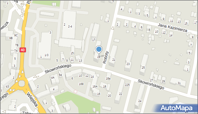 Prudnik, Skowrońskiego, ks., 19, mapa Prudnik