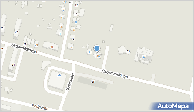 Prudnik, Skowrońskiego, ks., 33A, mapa Prudnik