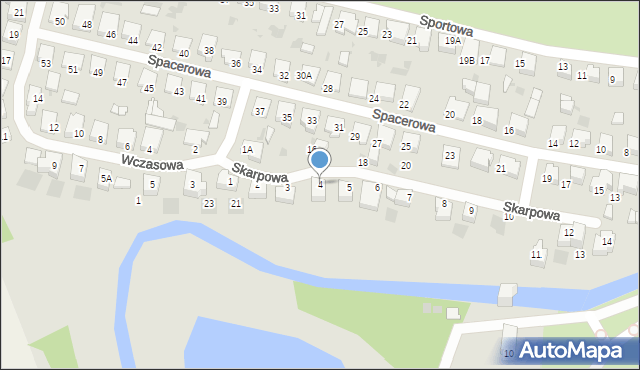 Pruszcz Gdański, Skarpowa, 4, mapa Pruszcz Gdański