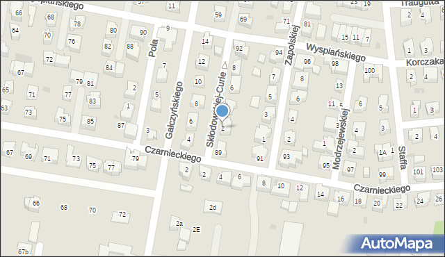 Pruszcz Gdański, Skłodowskiej-Curie Marii, 2, mapa Pruszcz Gdański