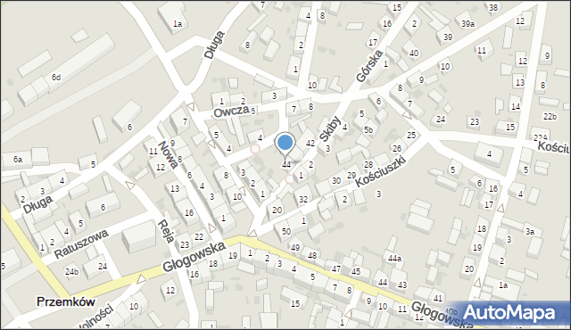 Przemków, Skiby Jana, ks., 44, mapa Przemków