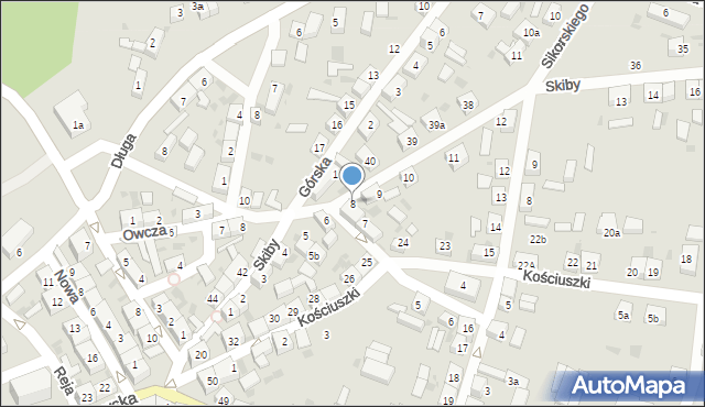 Przemków, Skiby Jana, ks., 8, mapa Przemków