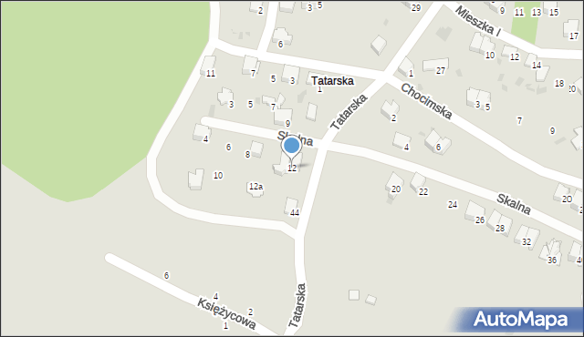 Przemyśl, Skalna, 12, mapa Przemyśla