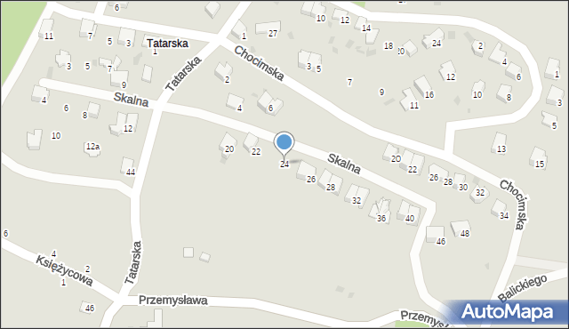 Przemyśl, Skalna, 24, mapa Przemyśla