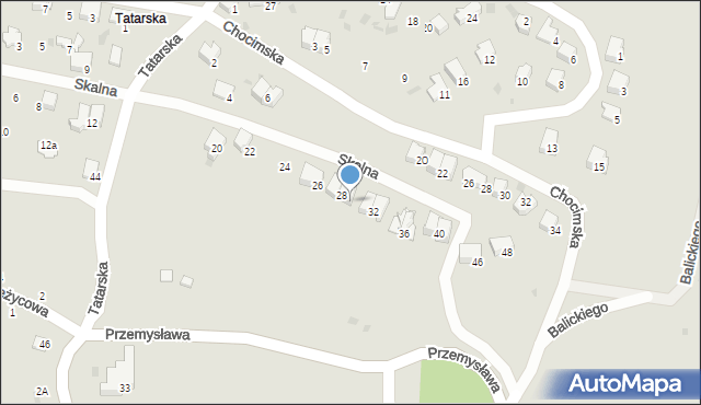 Przemyśl, Skalna, 30, mapa Przemyśla