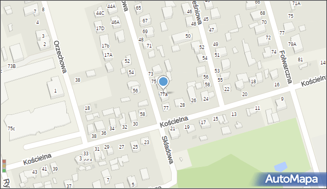 Przeźmierowo, Składowa, 77a, mapa Przeźmierowo