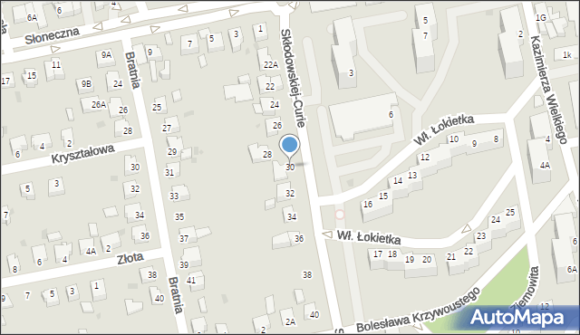 Pszczyna, Skłodowskiej-Curie Marii, 30, mapa Pszczyny
