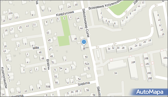Pszczyna, Skłodowskiej-Curie Marii, 48, mapa Pszczyny