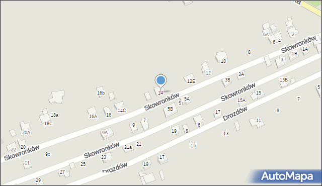 Pszczyna, Skowronków, 14, mapa Pszczyny