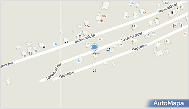 Pszczyna, Skowronków, 29, mapa Pszczyny