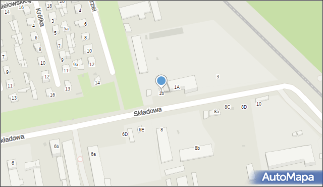 Puławy, Składowa, 1b, mapa Puław