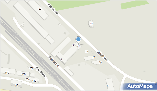 Puławy, Składowa, 24, mapa Puław