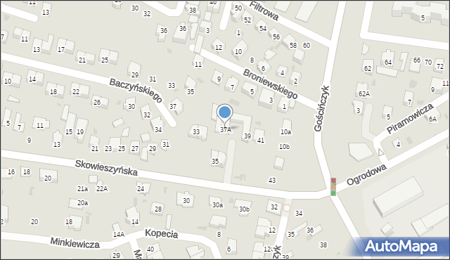 Puławy, Skowieszyńska, 37A, mapa Puław