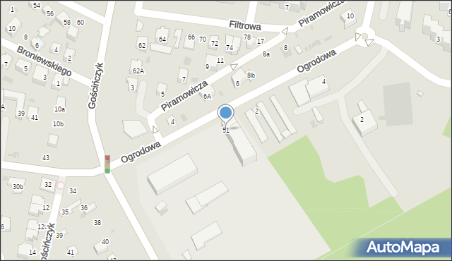 Puławy, Skowieszyńska, 51, mapa Puław