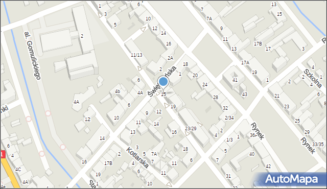 Pułtusk, Skargi Piotra, ks., 15, mapa Pułtusk