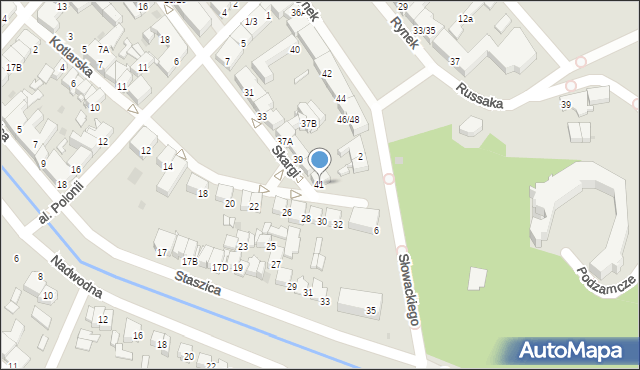 Pułtusk, Skargi Piotra, ks., 41, mapa Pułtusk