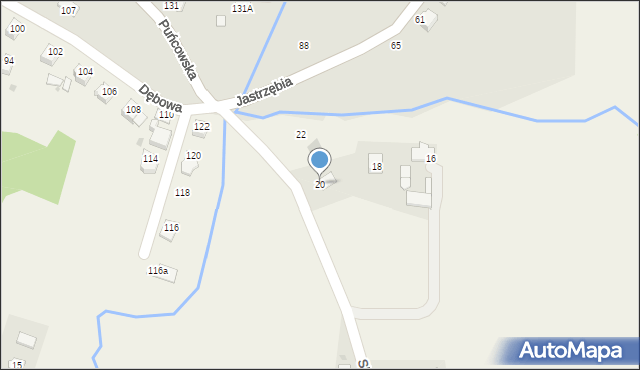 Puńców, Skowronków, 20, mapa Puńców