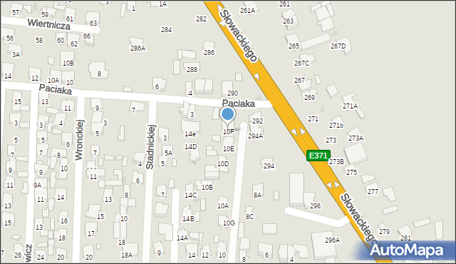 Radom, Skargi Piotra, ks., 10F, mapa Radomia