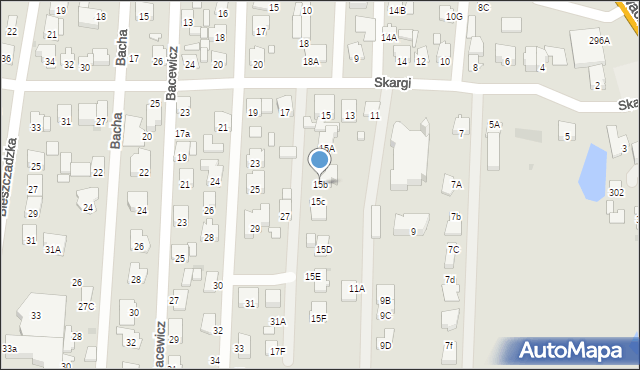 Radom, Skargi Piotra, ks., 15b, mapa Radomia