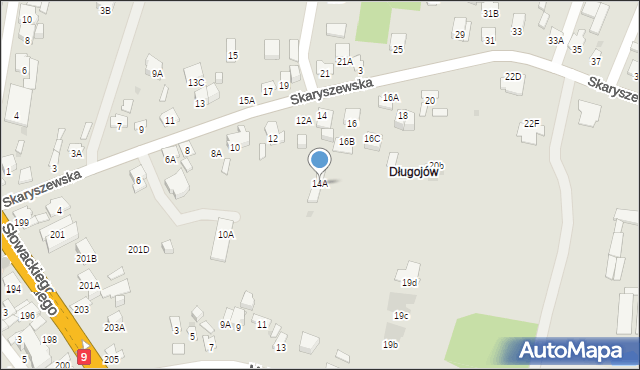 Radom, Skaryszewska, 14A, mapa Radomia