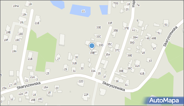 Radom, Skaryszewska, 33B, mapa Radomia