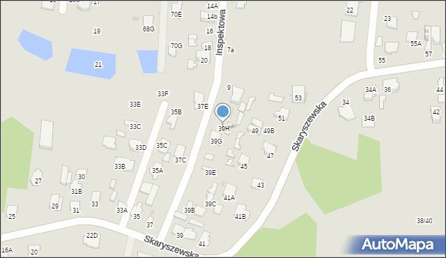 Radom, Skaryszewska, 39H, mapa Radomia