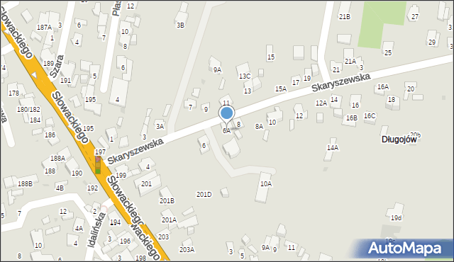 Radom, Skaryszewska, 6A, mapa Radomia