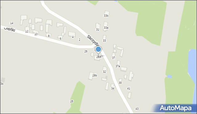 Radom, Skrzydlata, 28A, mapa Radomia