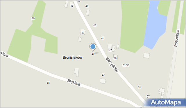 Radom, Skrzydlata, 40, mapa Radomia