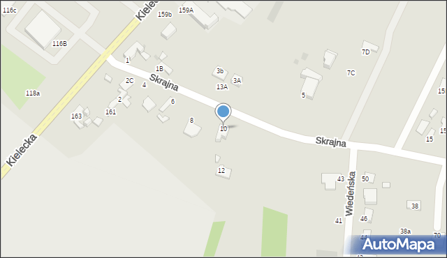 Radom, Skrajna, 10, mapa Radomia