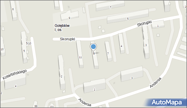 Radom, Skorupki Ignacego Jana, ks., 9, mapa Radomia