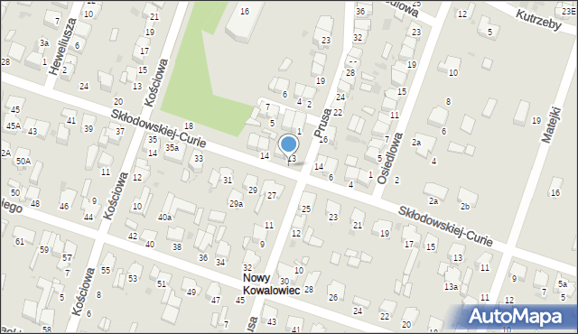 Radomsko, Skłodowskiej-Curie Marii, 10, mapa Radomsko