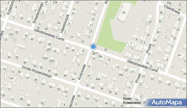 Radomsko, Skłodowskiej-Curie Marii, 35, mapa Radomsko