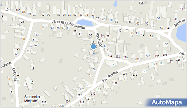 Radomsko, Skorupki Ignacego Jana, ks., 9, mapa Radomsko