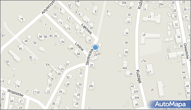 Radzionków, Skotnicka, 13, mapa Radzionków