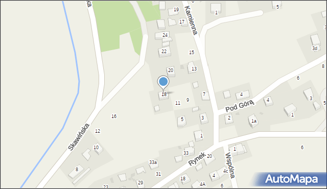 Radziszów, Skawińska, 18, mapa Radziszów