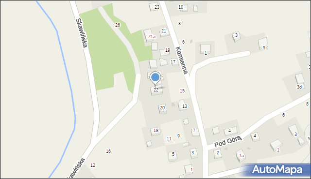 Radziszów, Skawińska, 22, mapa Radziszów