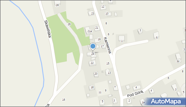 Radziszów, Skawińska, 24, mapa Radziszów