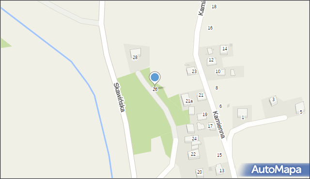 Radziszów, Skawińska, 26, mapa Radziszów