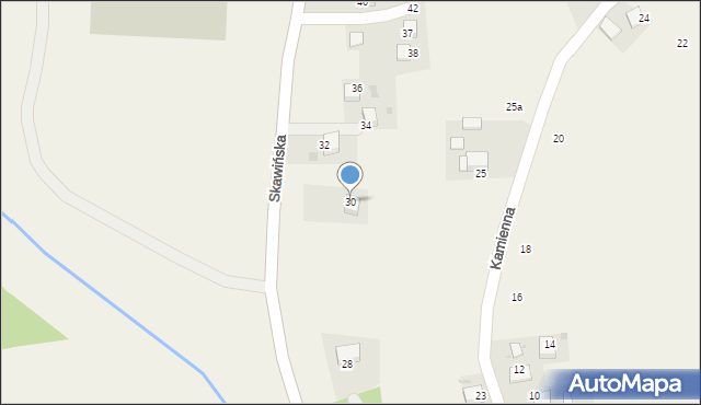 Radziszów, Skawińska, 30, mapa Radziszów