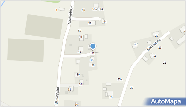 Radziszów, Skawińska, 42, mapa Radziszów